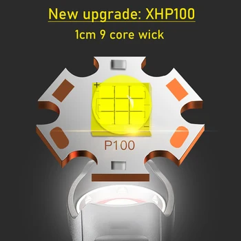 NOI XHP100 de Mare putere cu led-uri lanterne XHP90 USB Reîncărcabilă lanterna led-uri lanterna x5 flash 18650 tactice lumina XHP70 lampă de lucru