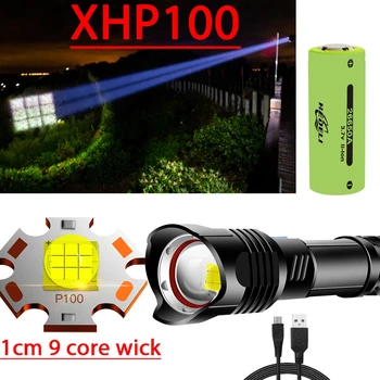 NOI XHP100 de Mare putere cu led-uri lanterne XHP90 USB Reîncărcabilă lanterna led-uri lanterna x5 flash 18650 tactice lumina XHP70 lampă de lucru