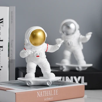 Acasa Accesorii Decor Modern Astronaut Oameni Figurine Miniaturale De Decor Acasă Decoratiuni De Craciun Cadou De Crăciun De Rășină