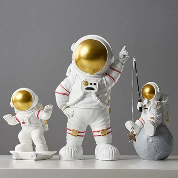 Acasa Accesorii Decor Modern Astronaut Oameni Figurine Miniaturale De Decor Acasă Decoratiuni De Craciun Cadou De Crăciun De Rășină