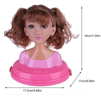 Model de cap de o Jumătate de Trup de Păpușă Jucărie Machiaj Coafura Jucărie Joc de make up jucărie pentru fete, cadouri Picătură de Transport maritim - Coada de cal + Aer Breton