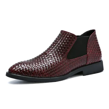 Noua Moda Low Cut Crocodil Model din Piele PU de Boot Mens Pantofi Slip-on Pantofi de Afaceri de sex Masculin Culoare Solidă Rochie Formale Pantofi 685