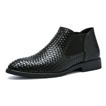 Noua Moda Low Cut Crocodil Model din Piele PU de Boot Mens Pantofi Slip-on Pantofi de Afaceri de sex Masculin Culoare Solidă Rochie Formale Pantofi 685
