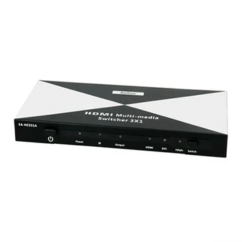 HDMI DVI Ypbpr component la HDMI Multi-media Switcher cu toslink audio in&out+control de la distanță