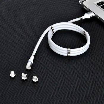 Magie Coarda de Stocare Magnetice Cablu Sincronizare Date Micro USB de Tip C de Telefon Mobil Rapid de Încărcare Cablu de încărcare Pentru iPhone, Samsung, Xiaomi