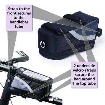 2021 PU Material Impermeabil Sac Biciclete Biciclete Cadru Sus Fata Tub Sac de Ecran Tactil pentru Moilbe Telefon MTB Drumul Moutain Bike Sac