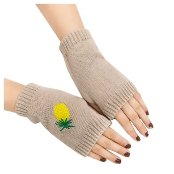 2020 Cald Iarna Ananas Imprimare Mănuși Tricotate Fingerless Flip Flexibil Expuse Degetul Gros Mănuși Cu Un Deget Bărbați Femei Mănușă #10
