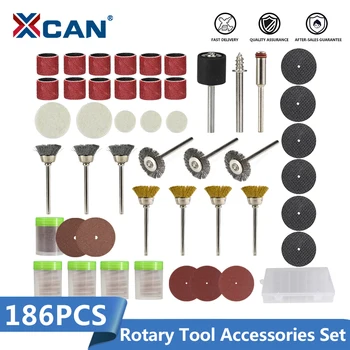 XCAN 186pcs Instrument Rotativ Accesorii de Lustruire, Șlefuire Trusa pentru Scule electrice Rotative Dremel