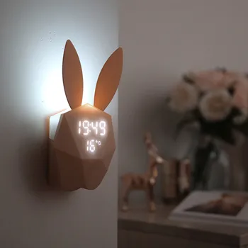 Coreeană Kawaii Veioza Ceas cu Alarma Electronic Mini Desktop Digital Multi-funcție Ceas Noutate Drăguț Suprafață Ceas cu Led-uri #20