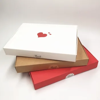 12 buc roșu/alb/maro 20x15x2.5cm cutie pătrată de nunta cutie de cadou haine/tricouri/prosop cutie de transport gratuit
