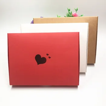 12 buc roșu/alb/maro 20x15x2.5cm cutie pătrată de nunta cutie de cadou haine/tricouri/prosop cutie de transport gratuit