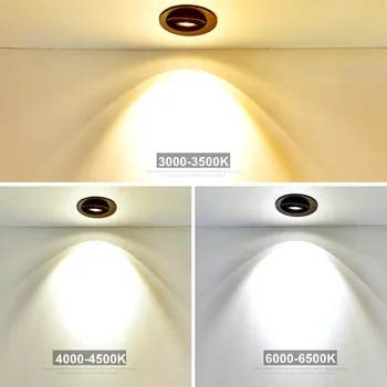 CONDUSE de Plafon Lumina Estompat 5W 7W 10W 15W 18W Spot luminos Încastrat de iluminat de tavan 360 de grade rotativ ȘTIULETE de fundal de Lumină la fața Locului