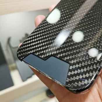 Fibra de Carbon caz Pentru Apple iPhone 12 Pro Max Ultra-subtire, ultra-light, rezistență înaltă manșon de protecție pe jumătate închise coajă tare