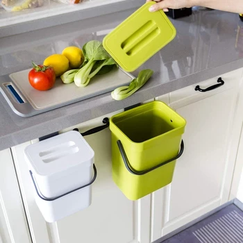 Bucătărie Compost Bin pentru Blat sau Sub Chiuveta de Compostare, Ndoor Acasă Gunoi Detasabil cu Capac Etanș