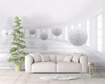 Beibehang Personalizate wallpaper 3d foto murală proaspete alb Nordic mingea camera de zi dormitor fundal de hârtie de perete 3d papel de parede