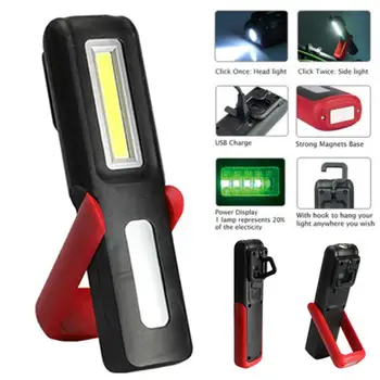 Magnetic Portabil USB Reîncărcabilă Lanterna LED COB Lumina de Lucru cu Lanterna Automobile Electrice Accesorii
