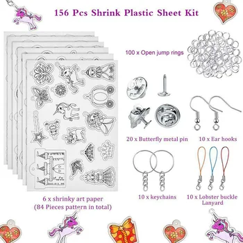 156pcs/set Căldură Psihiatru folie de Plastic Kit de Psiholog Hârtie Pumn Gaura Brelocuri Breloc pentru brelocuri Bijuterii Butoane Face