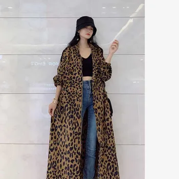 -O Bucată De Femei Leopard De Imprimare Cardigan Și Jachete 2020 Toamna, Plus Dimensiunea Moda Vintage De Catifea Strat De Sex Feminin Coreeană Palton