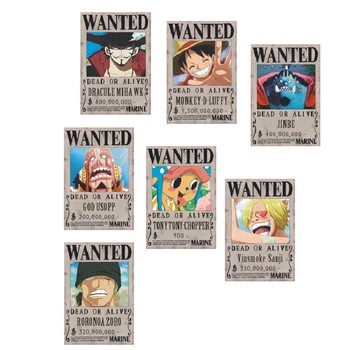 24buc/Set Anime One Piece Poster Autocolante de Perete Luffy Ace Tony Chopper Decor Acasă Hârtie de desen Animat benzi Desenate Cadou de Anul Nou Cosplay Jucarii