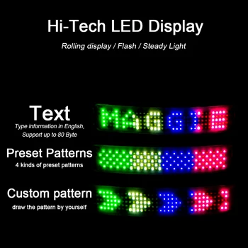 Hi-Tech Display Guler de Câine App Control cu LED-uri luminoase Guler pentru Câini Anti-a pierdut Text Personalizat de Rulare Colier Livrările de Produse pentru animale de Companie