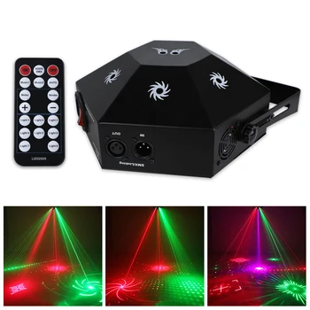 Dj Scena de Lumini Laser RGB Proiector 8 Găuri Hot Wheels Model Colorat Partidul Lumina Pentru un Efect Cu DMX512 Bar, KTV Decor