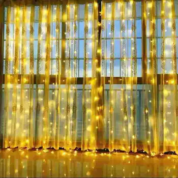 Craciun cu LED-uri lumini de basm ghirlandă perdea de lumini șir de control de la Distanță inclus Acasă decorare dormitor fereastra de Vacanță de iluminat