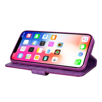 De lux Bling cu Fermoar Piele Pu Caz Flip Pentru iPhone 11 12 Pro 6s 6 7 8 Plus X Xr XS Max Cover Stand Sloturi pentru Carduri