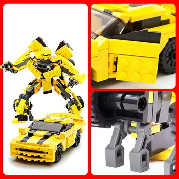 221pcs 2 In 1 Transformare Serie de Blocuri de Constructii Model de Robot Vehicul Masina Sport Gudi 8711 Jucărie pentru Copil Boy Compatibil cu