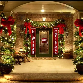 FENGRISE Ușa de Crăciun Perdea Craciun Fericit Decor pentru Acasă de Crăciun Knight Cortina Natale, Navidad 2020 An Nou Fericit 2021