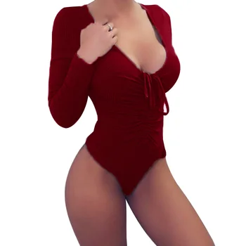 Sexy Corp Solid Femme Topuri Cu Maneci Lungi De Toamna Iarna Elegant Slim Bodycon Alb-Negru Body Femei