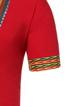 African Dashiki T Camasa Barbati 2018 Vara Short Sleeve V Neck Mens T-shirt Casual Hip Hop Streetwear Tradiționale Africane Îmbrăcăminte