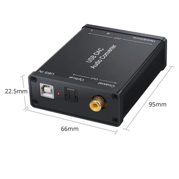 LiNKFOR DAC USB Audio ConverterUSB Coaxial S/PDIF Convertor Digital Analog Semnal cu 3,5 mm pentru Căști Audio DAC USB