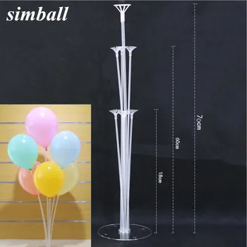 1Set/2Set Baloane Coloana Sta 70cm Clar Balon de Plastic Stick Cu Cadru de Bază Petrecere de Nunta de Decorare pentru Copii Cadouri Pentru Ziua de nastere