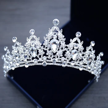 Femeile Nunta Accesorii de Par Cristal Tiara și Coroane Par Mireasa, Bijuterii de Mireasa Coroane, Diademe Benzi Caciula de Rege Coroana