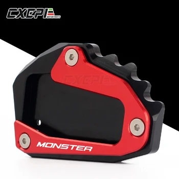 NOUL LOGO MONSTRU Pentru DUCATI Monster 696 795 797 821 monstru CNC Motocicleta Kickstand Picior Suport Lateral Extensia Pad Placă Suport