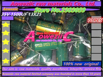 Aoweziic 10 BUC 35V 1500UF 13X25 de înaltă frecvență, rezistență scăzută electrolitic condensator de 1500UF 35V 13*25