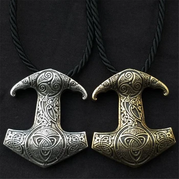 Odin Raven Slave Kolovrat Viking Rune Pandantiv Colier Barbati Bijuterii Thor Mjolnir Ciocan Amuleta Farmec Rune Nod Coliere