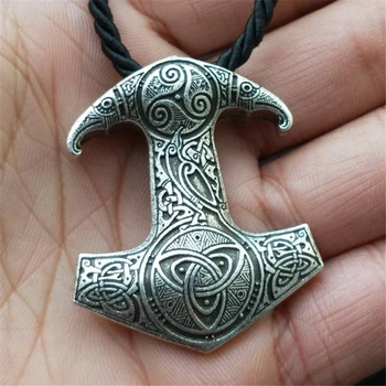Odin Raven Slave Kolovrat Viking Rune Pandantiv Colier Barbati Bijuterii Thor Mjolnir Ciocan Amuleta Farmec Rune Nod Coliere