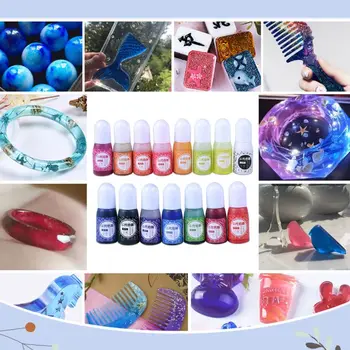 Rășină epoxidică Colorant 15 Culori Epoxidică rășină Epoxidică Rășină Pigment de Colorare, pentru Bijuterii Rășină Meserii DIY Arta de a Face 10 ml Fiecare