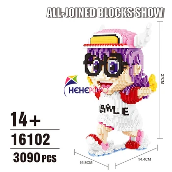 3090pcs 16102 Micro Diamant Bloc bloc DIY Fată de Desene animate Arale Cărămizi Assemable Model de Jucării pentru Copii Cadouri