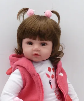 NPK 58cm Silicon Renăscut Baby Dolls Boneca Renăscut Realista Păpuși de Moda Pentru Printesa Copii Cadou de Ziua Bebes Renăscut