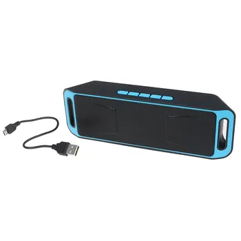 Difuzor Bluetooth Portabil fără Fir Sunet Stereo de Mare Putere Pentru Muzică în format MP3 Audio AUX Cu MICROFON Pentru Iphone Android Cu un Cablu USB