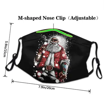 Merry Crăciunul Moș Crăciun Thug Life Reutilizabile Masca De Fata Grafic De Imprimare Anti Ceata Mască De Protecție Gura Mufla