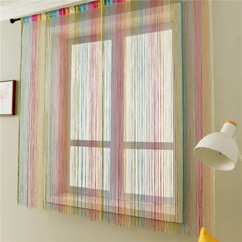 Topfinel Linie cortina Ciucure Flash Perdea de Decor Pentru Camera de zi Dormitor divizor de Cameră Ușa Decora Usi Colorate cortina