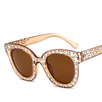 2020 Lux Pătrat ochelari de Soare pentru Femei Brand Călătorie în aer liber Cristal Ochelari de Soare Doamnelor Gradient Oculos Nuante UV400