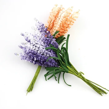 Artificiale Lavanda Buchet de flori, Multicolore spuma de flori pentru mireasa cununa Albumul decor,100buc/lot