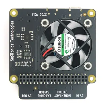 Raspberry Pi 4 Model B X735 Smart power mgmt bord Auto-Control ventilator de răcire withSafe Opririi 5V Max,8A Ieșire pentru Raspberry Pi
