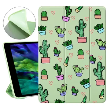 Silicon de Caz Pentru ipad a 8-a 7-a Generație de caz Drăguț Cactus Pentru iPad Air 4 2 3 Caz Pentru ipad Mini 1 2 3 Pentru ipad Pro 11 Cazul în 2020