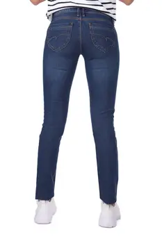 Alb Albastru Femeile 'S Jeans Pantaloni