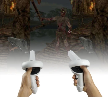 VR Jocuri de Fotografiere Joc Shell Stânga și Dreapta Joc de Fotografiere Model pentru Oculus Quest 2 Controler Tactil Accesorii 1Pair